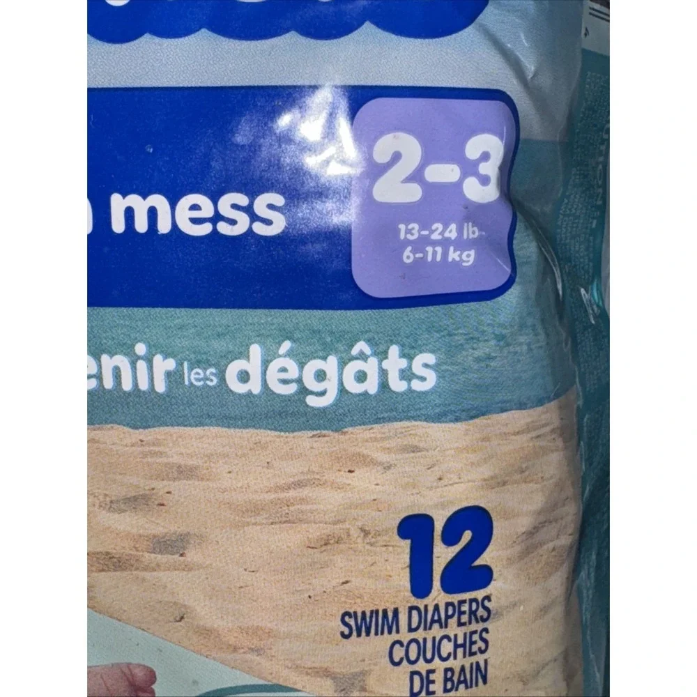 (NEW) Lot Of 2 Pampers Splashers Swim Diapers 12 Per Pack Size‎ 2-3 (13-24lbs)